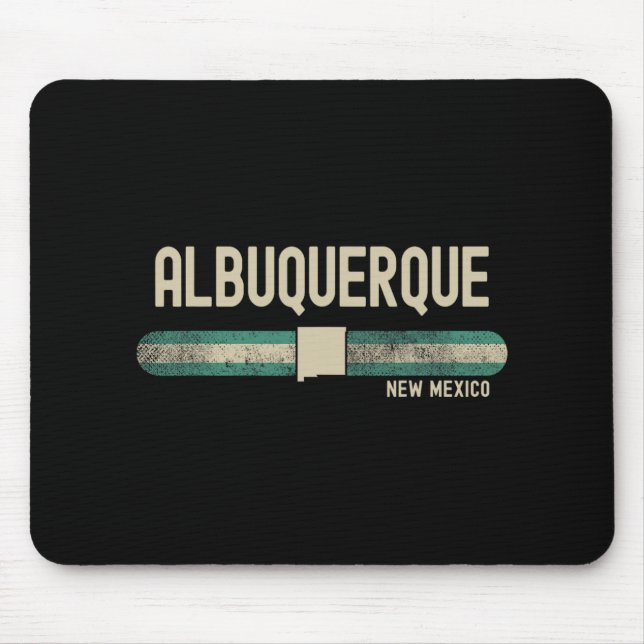 Albuquerque Nm New Mexico Travel &amp; 80s Style  Mouse Pad (Front)