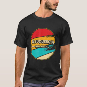 Albuquerque Retro Vintage Sunset Us State New Mexi T-Shirt
