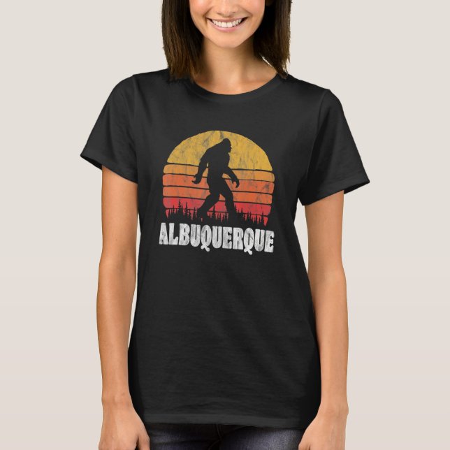 Albuquerque Vintage Eighties Bigoot Retro Sunset T-Shirt (Front)