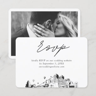Albuquerque Wedding Minimalist Sketch RSVP Enclosure Card