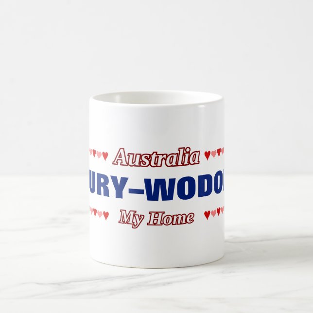 ALBURY–WODONGA - My Home - Australia; Hearts Coffee Mug (Center)