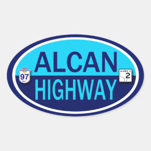 Alcan Highway Oval Sticker