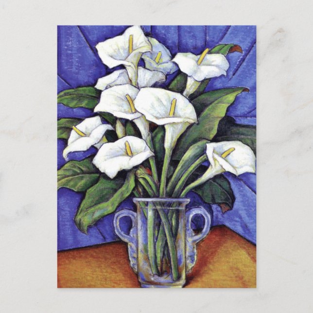 Alcatraces, fine art floral painting postcard (Front)