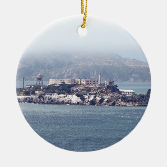 Alcatraz Ceramic Ornament (Front)
