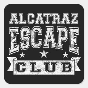 Alcatraz Escape Club Square Sticker