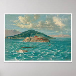 Alcatraz in San Francisco Bay (1856A) Poster