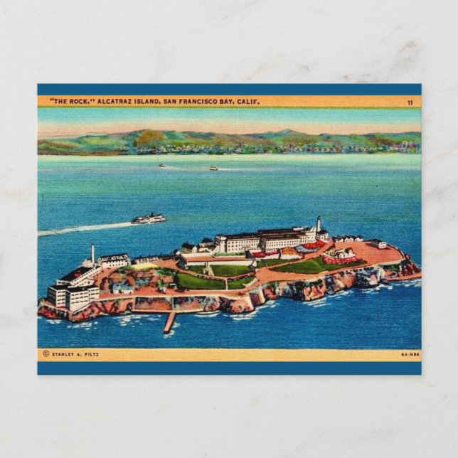 Alcatraz Island Postcard (Front)