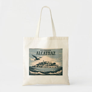 Alcatraz Island Prison San Francisco Travel Rertro Tote Bag