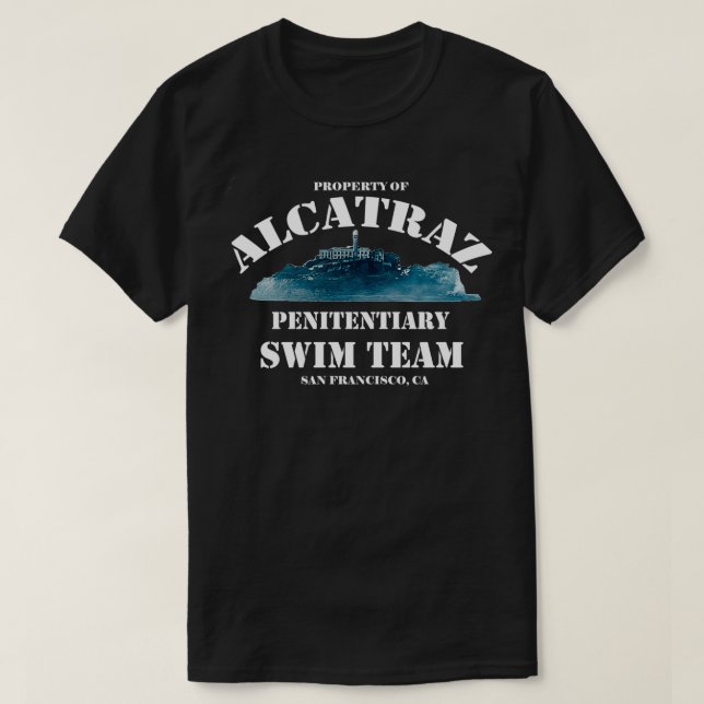 Alcatraz Penitentiary Swim Team T-Shirt (Design Front)
