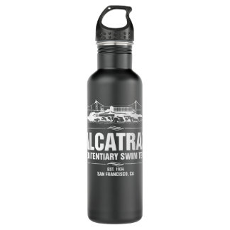 Alcatraz Penitentiary Swim Teamhirt Jail Prisoner 710 Ml Water Bottle