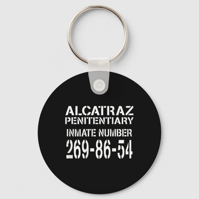 Alcatraz Prison Funny Prisoner Costume Halloween  Key Ring (Front)