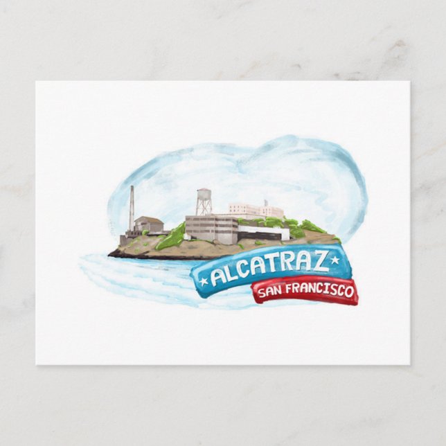Alcatraz Prison San Francisco Postcard (Front)