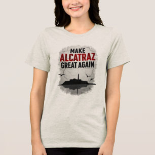 Alcatraz Revival Club – Retro Satire Tri-Blend Shirt