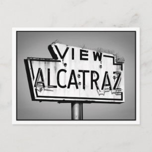 Alcatraz Sign Postcard
