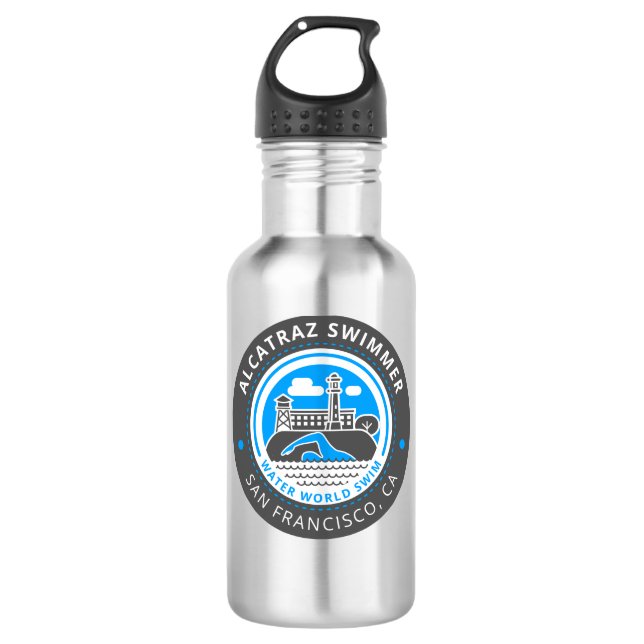Alcatraz Swimmer stainless steel bottle (Front)