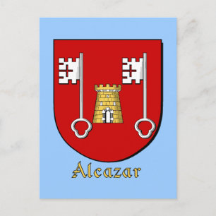 Alcazar Family Heraldic Shield Postcard