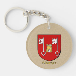 Alcazar Historical Shield with Spanish Flag Key Ring