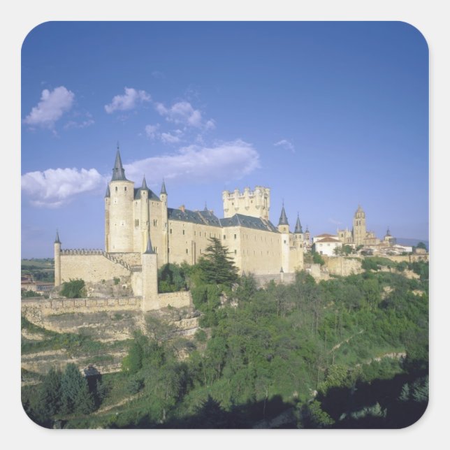 Alcazar, Segovia, Castile Leon, Spain 2 Square Sticker (Front)