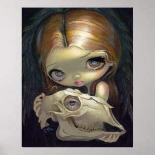 Alchemical Angel 1 ART PRINT gothic skull lowbrow