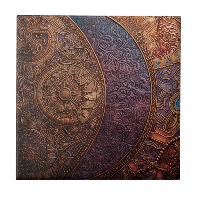 Alchemical Carpet Ceramic Tile (Front)