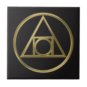 Alchemical symbol ceramic tile