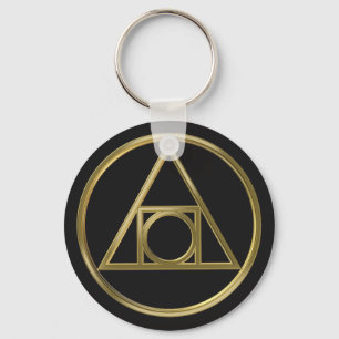Alchemical symbol key ring
