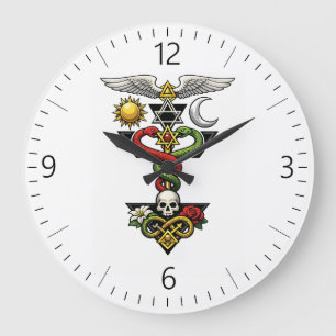 Alchemical symbol large clock