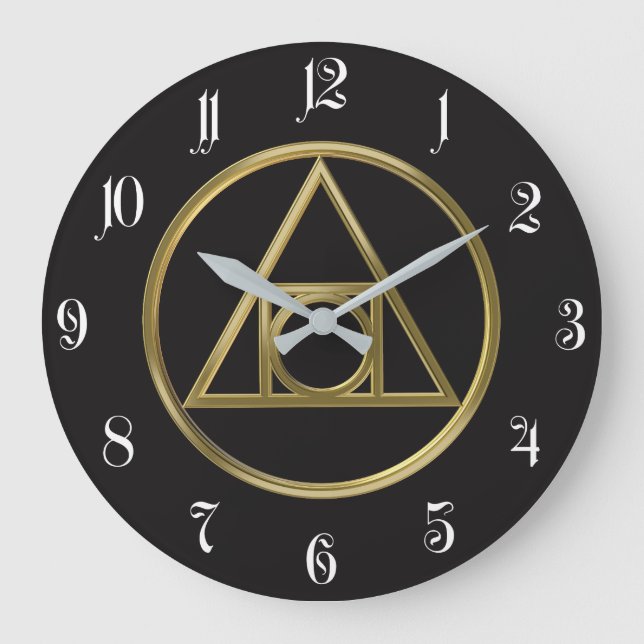 Alchemical symbol large clock (Front)