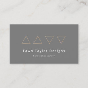 Alchemical Symbols  Grey Business Card