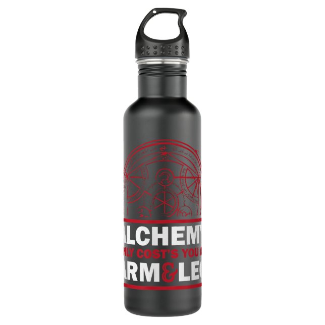 Alchemist Anime Otaku Weeaboo 710 Ml Water Bottle (Front)