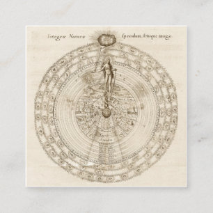 Alchemist Robert Fludd - As Above So Below Square Business Card