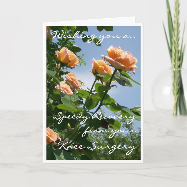 'Alchemist' Rose Get Well (Knee Surgery) Card (Front)