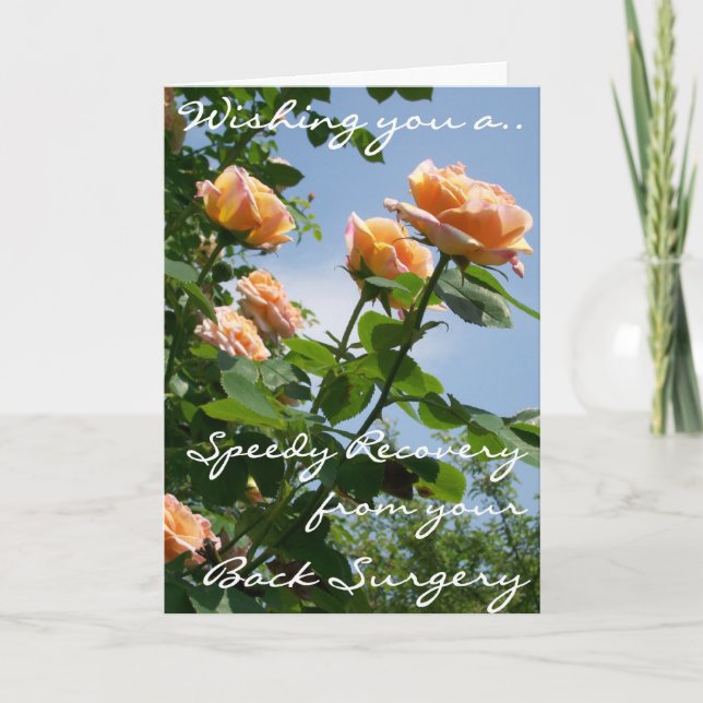 Alchemist Roses Get Well From Back Surgery Card (Front)