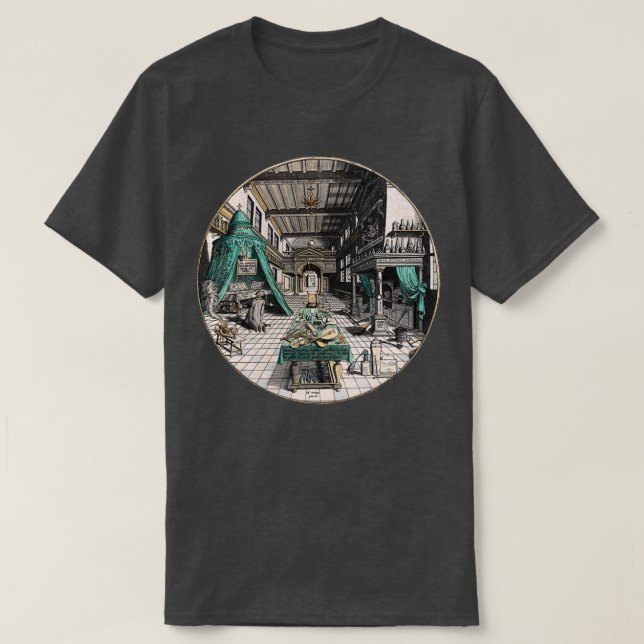 Alchemistx27s Laboratory by Heinrich Khunrath T-Shirt (Design Front)