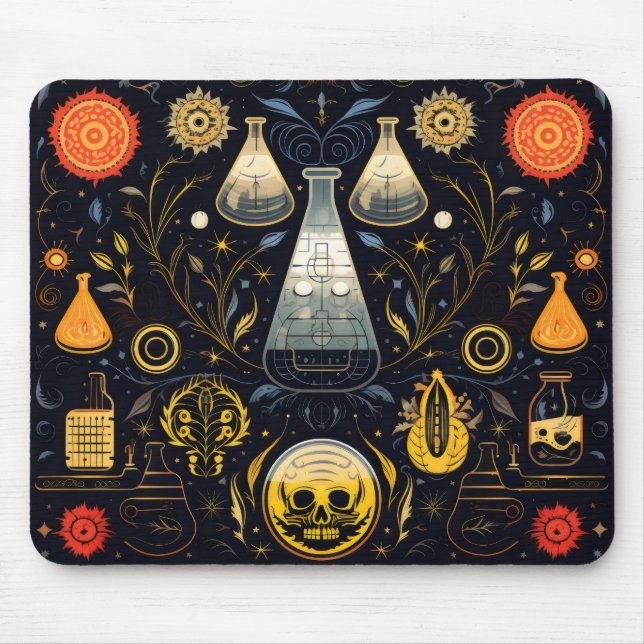 Alchemy Dark Magic Fantasy Mouse Pad (Front)