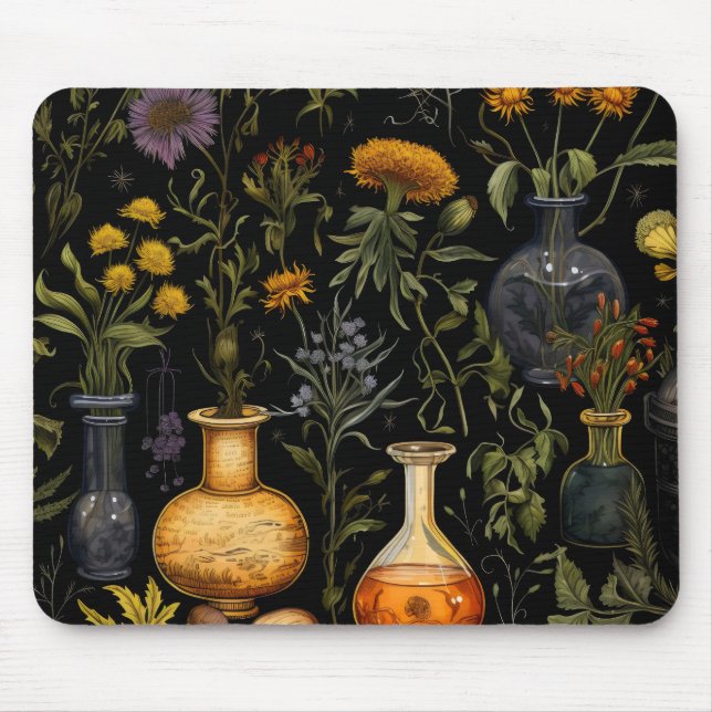 Alchemy Fantasy Flowers Mouse Pad (Front)