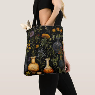 Alchemy Fantasy Flowers Tote Bag