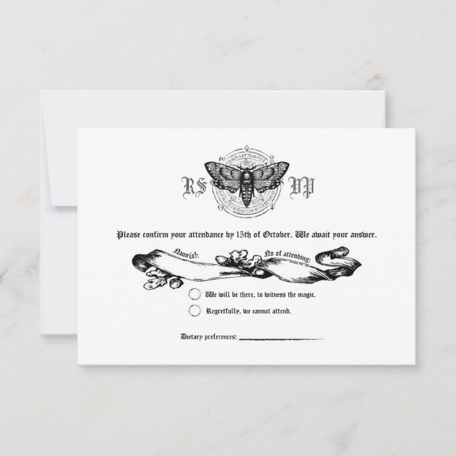 Alchemy Gothic RSVP Card (Front)