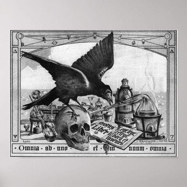 Alchemy Laboratory Tools for the Great Work Poster (Front)