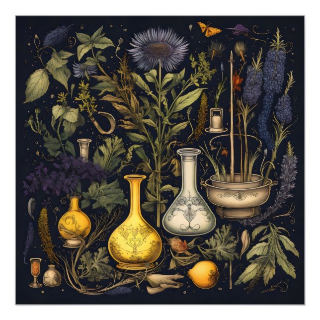 Alchemy Magic Herbs Photo Print (Front)