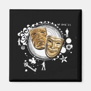 Alchemy of Acting Drama Masks Magnet