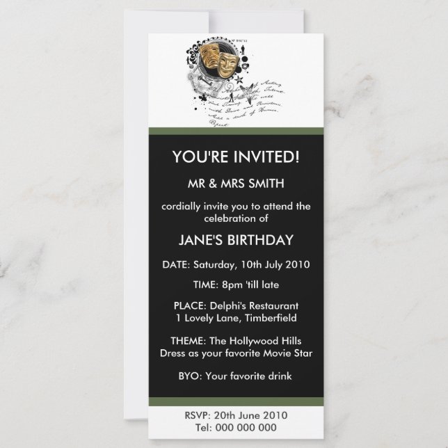 Alchemy of Acting Invitation (Front)