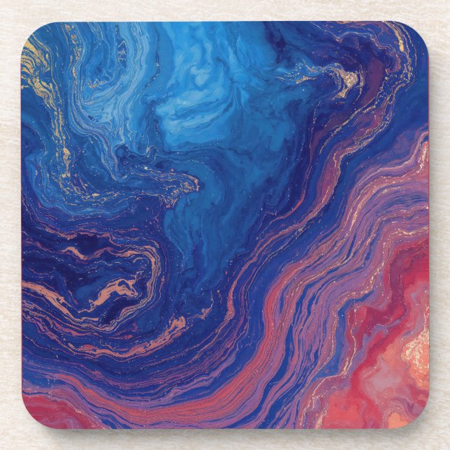 “Alchemy of Currents” – A Colourful Abstract Coaster (Front)