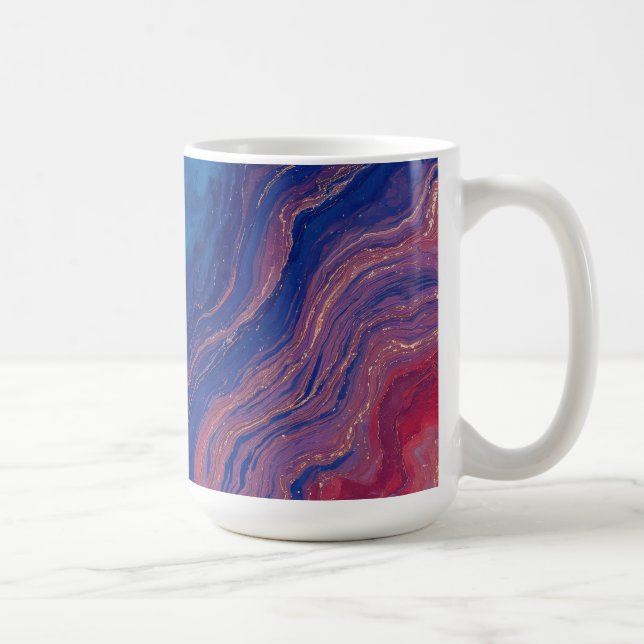 “Alchemy of Currents” – A Colourful Abstract Coffee Mug (Right)
