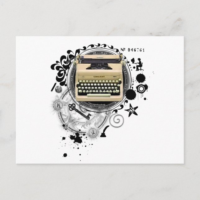 Alchemy of Writing Typewriter Postcard (Front)