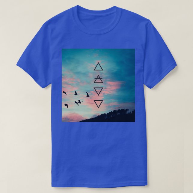 Alchemy Symbols Dusk Sky T-Shirt (Design Front)