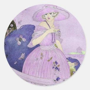 Alcina in Lilac and Purple Classic Round Sticker