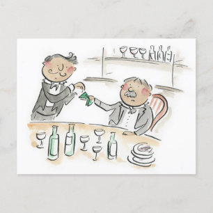Alcindoro pays the bill, La Boheme Postcard