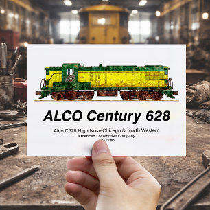 Alco C-628 aka Alco Century 628 Diesel Locomotive Postcard