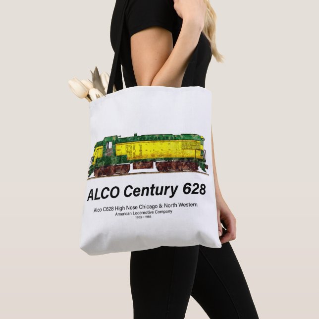 Alco C-628 aka Alco Century 628 Diesel Locomotive Tote Bag (Close Up)